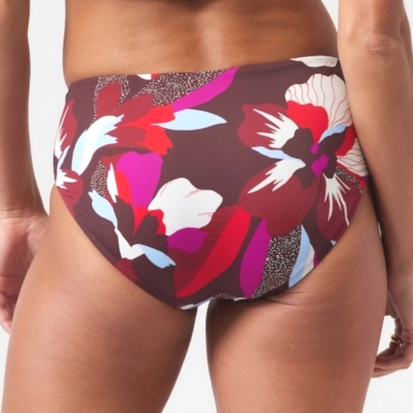 ATHLETA HERO BLOOM DECADENT CHOCOLATE BIKINI BOTTOM SIZE XL NEW WITH TAGS - Picture 3 of 9